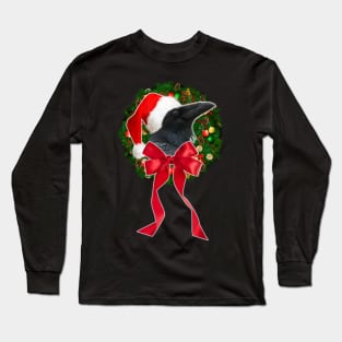 CHRISTMAS WREATH RAVEN!:) Long Sleeve T-Shirt